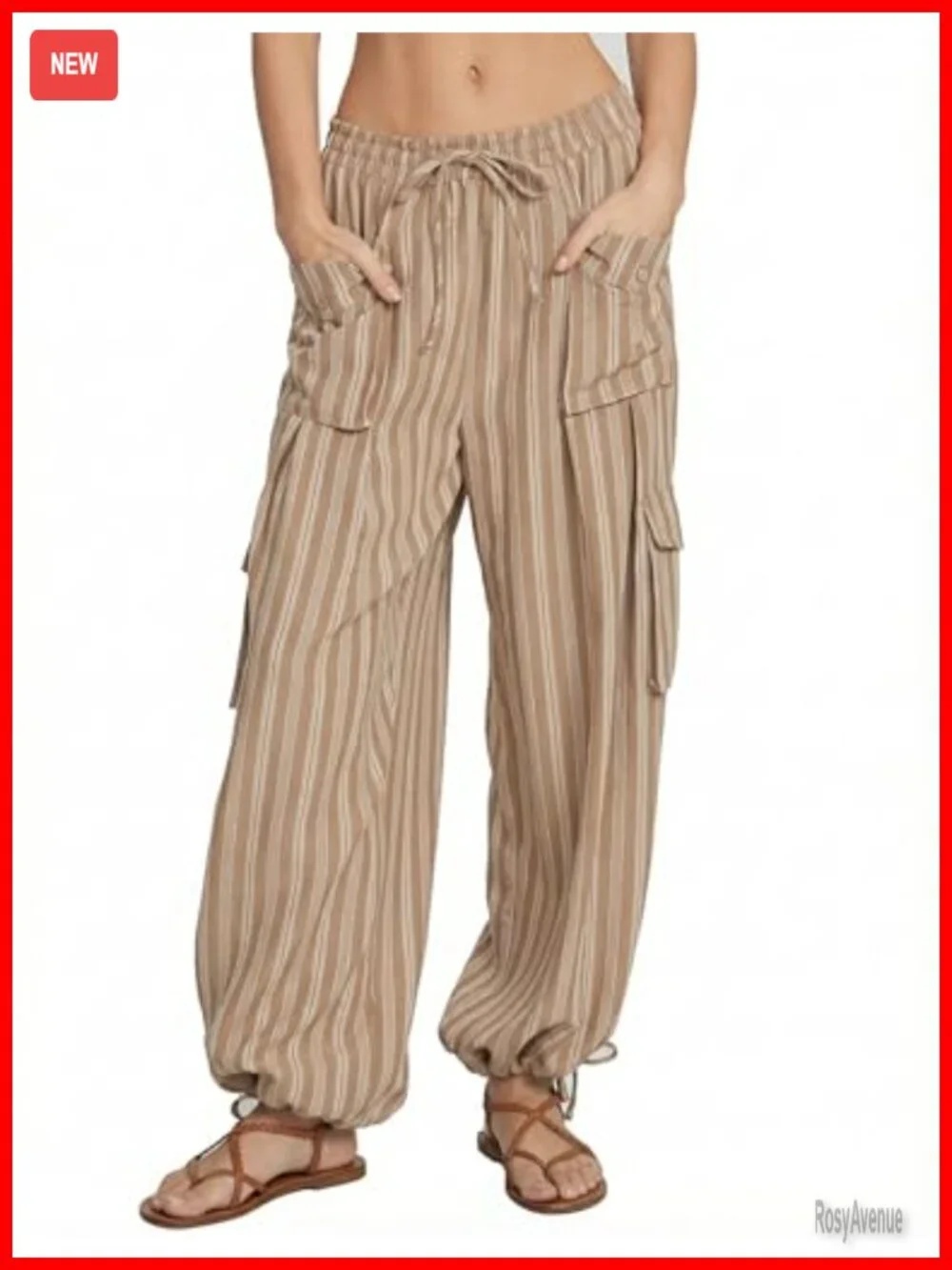 High Waisted Wide Leg Palazzo Pants with Pockets Flowy Casual Trousers